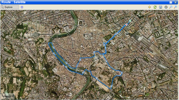 Sport Tracks route view in Rome