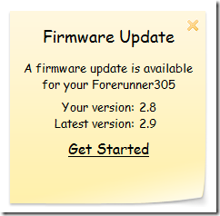 Garmin 305 Firmware Update Available