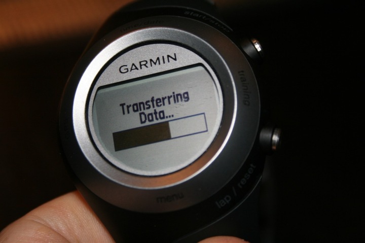 Garmin 405 ANT+ Transferring Data