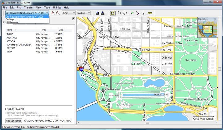 Garmin Training Center with maps