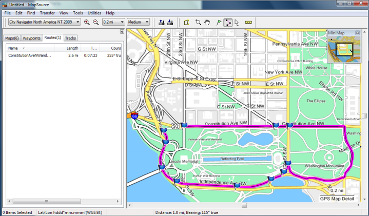 Garmin Edge 705 Routing