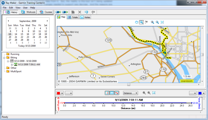 Garmin Training Center Lame Mapping Ability