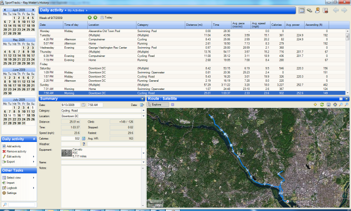 Sport Tracks Overview Screeenshot