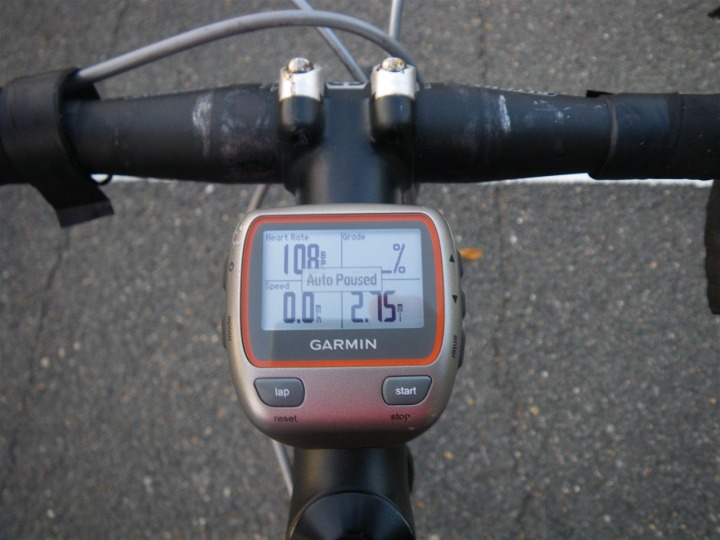 Garmin 310XT on bike - auto pause