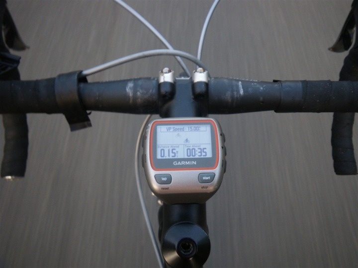 Garmin 310XT - Virtual Partner while cycling