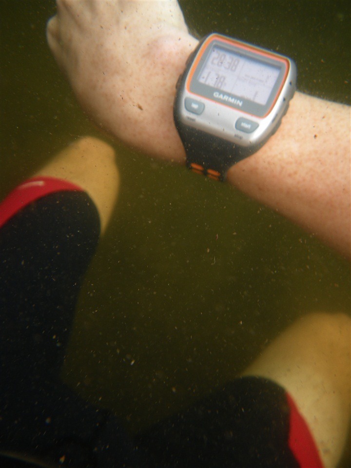 Garmin 310XT Heart Rate while underwater further away from strap