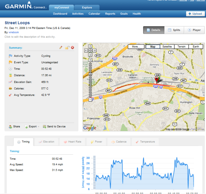 Edge 500 Garmin Connect Mapping