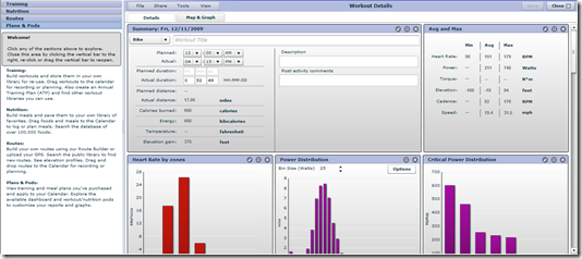 Edge 500 Training Peaks Dashboard