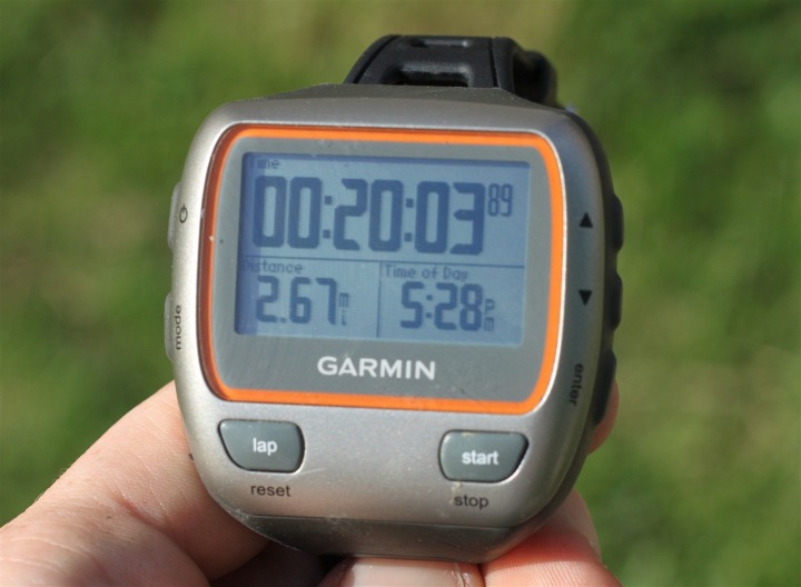 Garmin 310XT Ancillary Screen