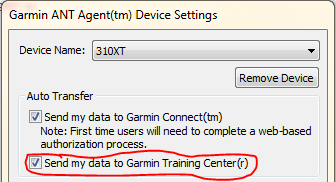 garmin ant agent for 310xt