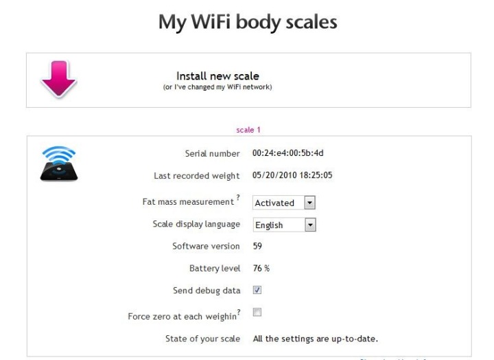 Install new scale UI