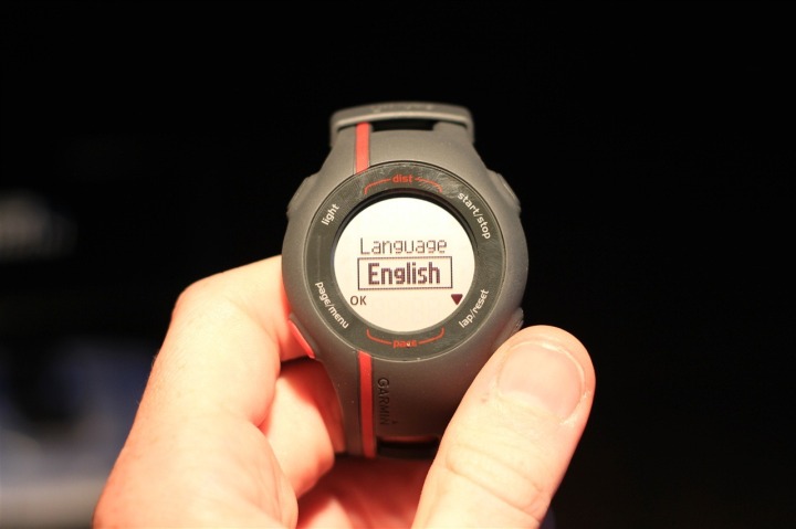 Garmin Forerunner 110 First Startup