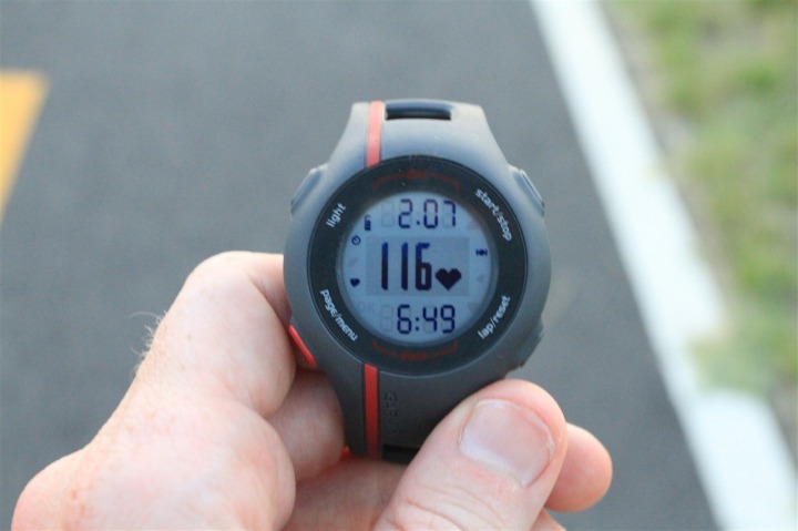 FR110 Heart Rate Display