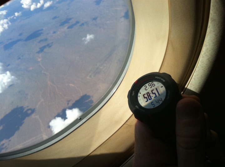 Garmin FR110 on an airplane