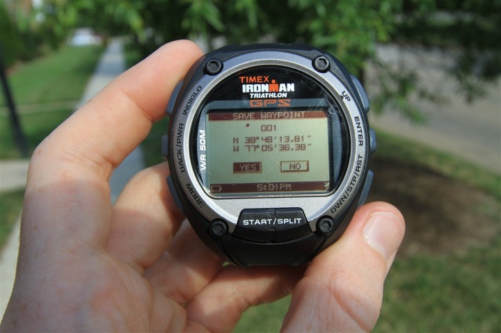 Timex Global Trainer Waypoint Setting