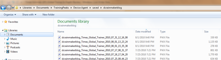 Timex Global Trainer PWX Files