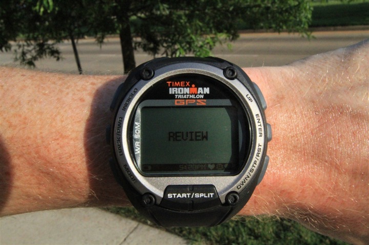 Timex Global Trainer Review Mode