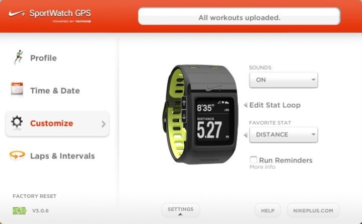 Nike plus sportwatch gps on sale tomtom