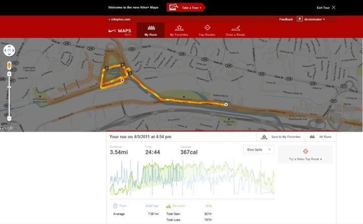 Nike+ GPS Website Run GPS Hot Zones