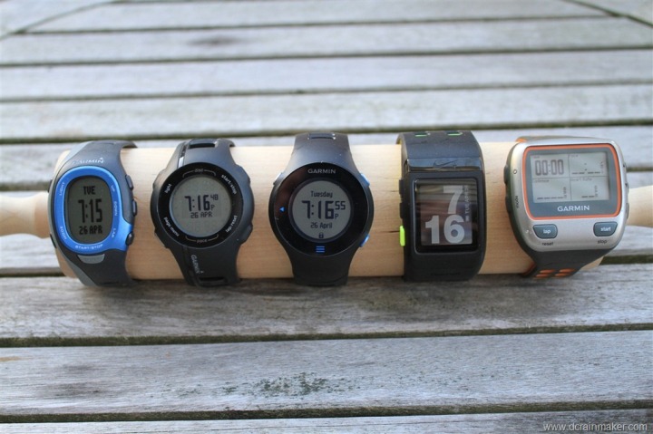 Nike+ GPS Sportwatch Size Comparisons to Garmins