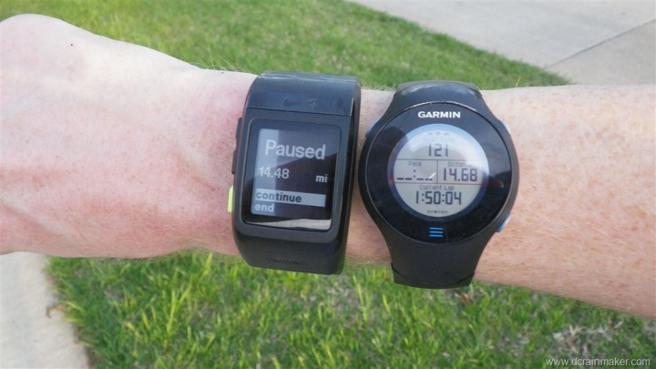 Nike+ GPS Sportwatch Run Distance Comparison