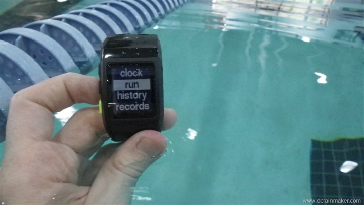 Nike+ GPS Sportwatch in the pool