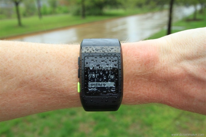 Nike+ GPS Sportwatch in the rain