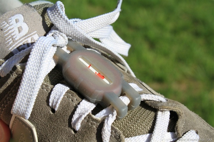 Nike+ GPS Sportwatch Footpod on shoe