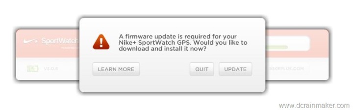 Nike+ GPS Sportwatch Firmware Update