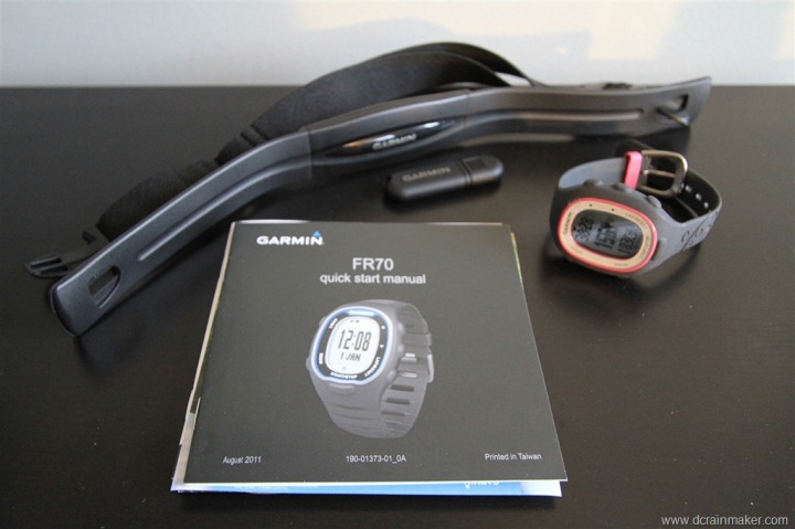 Garmin FR70 unboxed