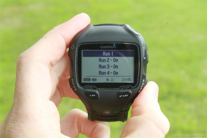 Garmin FR910XT Run Data Field Customization