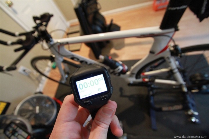 Garmin FR910XT with indoor cycling trainer