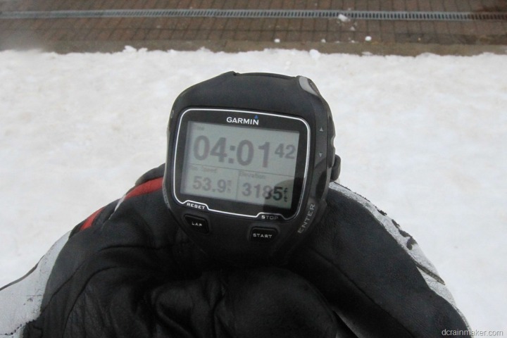 Garmin FR910XT in Skiing Mode Max Speed