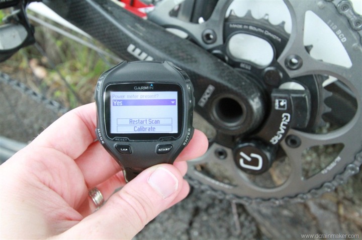 Garmin FR910XT Power Meter Configuration