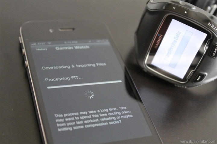 Garmin FR910XT Downloading Workouts via Wahoo Fitness iPhone Dongle