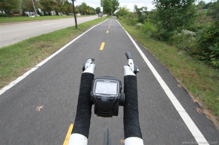 Garmin FR910XT on Garmin Forerunner Rubber Bike Mount in Aerobars