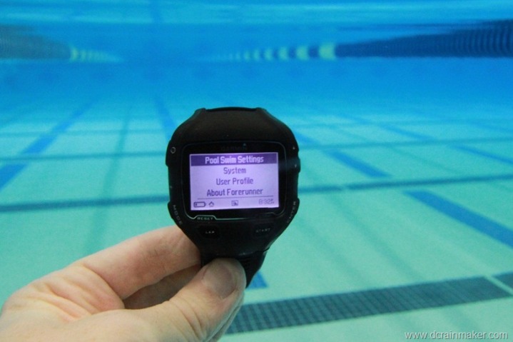 Garmin FR910XT Pool Lap Settings