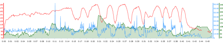 Training Peaks HR Graph - Blue HR