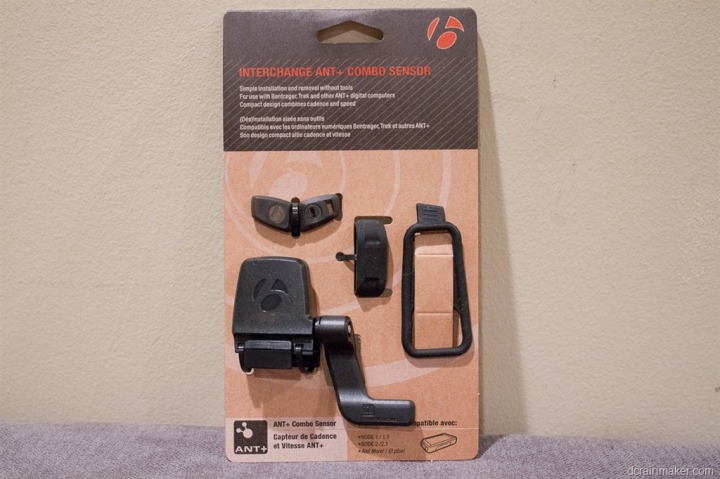 Bontrager ANT+ Bike Speed/Cadence Sensor that requires no zipties or tools!