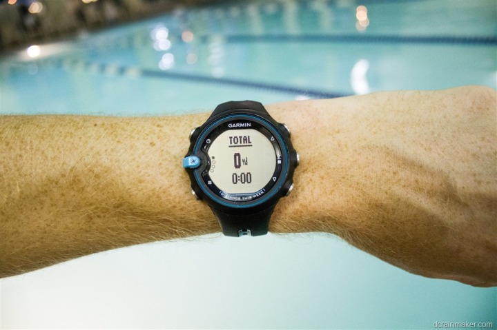 Garmin Swim watch on wrist