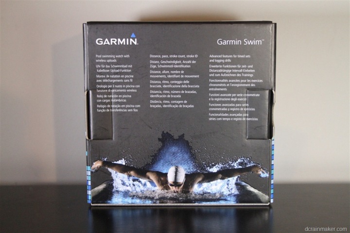 Garmin Swim Watch Back