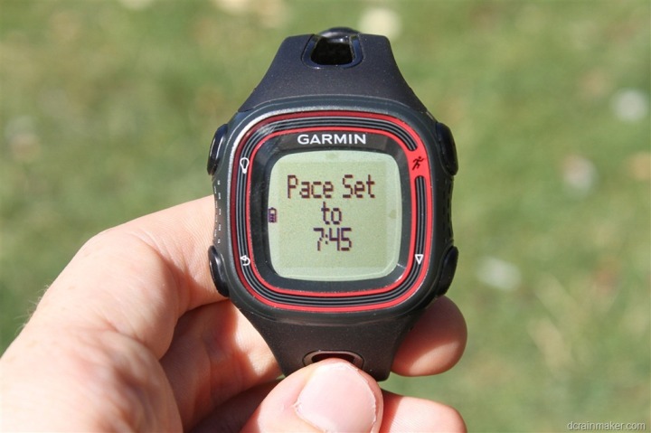 Garmin forerunner 10 store triangle on screen