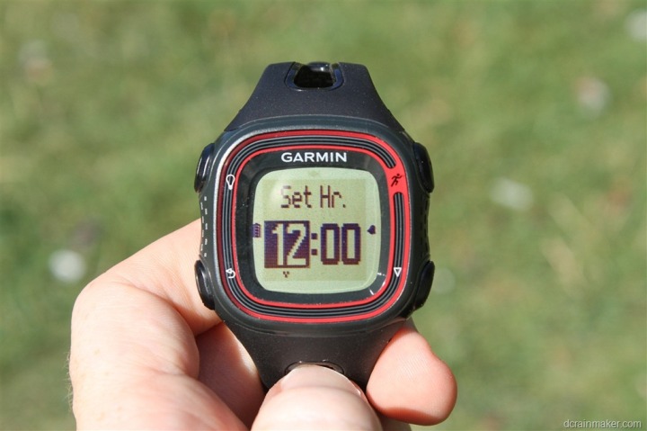 Garmin forerunner 10 store triangle on screen