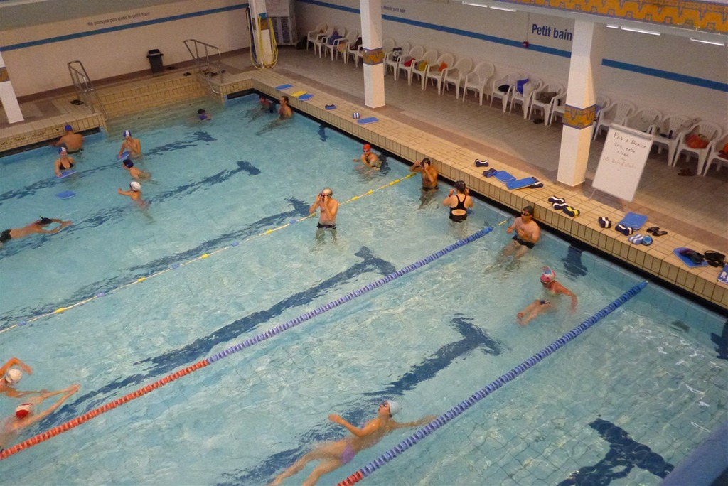Observations from our first indoor pool swim workout in Paris