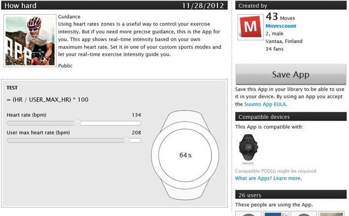 Suunto Ambit App Zone How Hard App