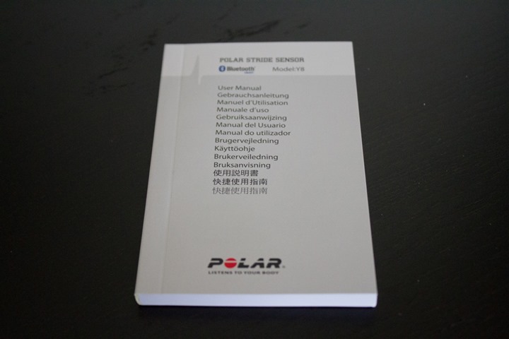 Polar Bluetooth Smart Footpod Unboxed Parts Manual