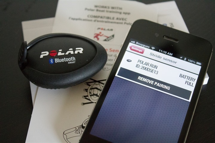 Polar Beat App Footpod Pairing Step 2