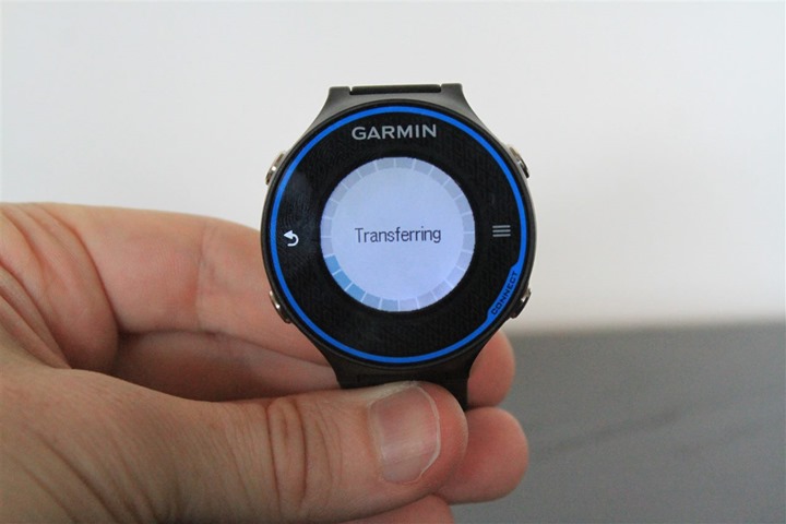 Garmin FR620 Transferring on WiFi