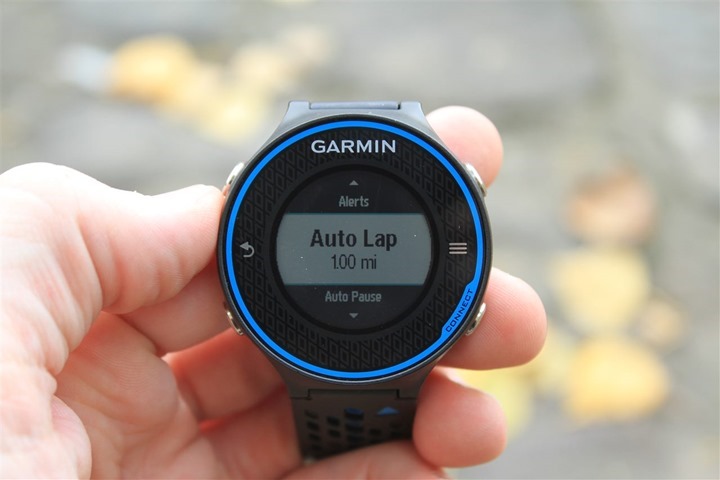 Garmin FR620 Auto Lap