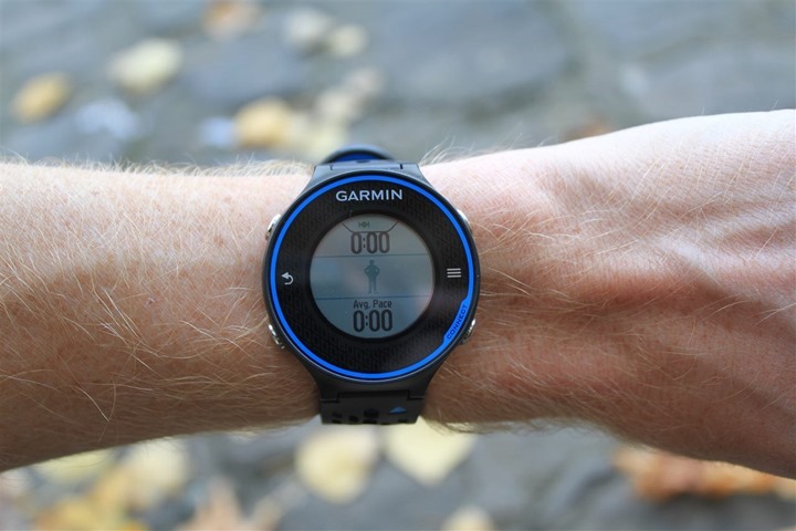 Garmin FR620 on wrist